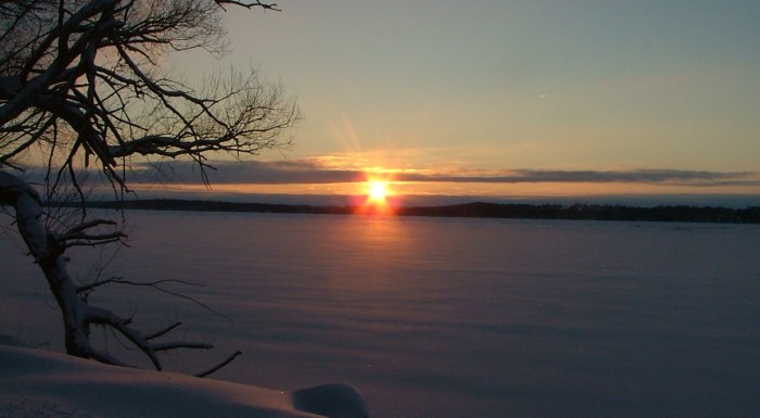 february 8th, 2013, sunrise over frozen green lake 012